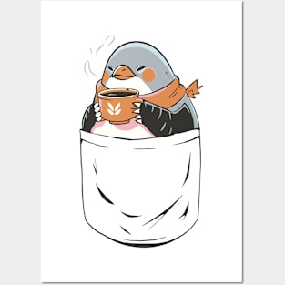 Penguin Coffee Cozy Pocket Posters and Art